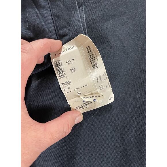 Faconnable Vintage Washed Pleated Chino Pants. Navy Blue, Actual 37. NWOT!! - Picture 7 of 7